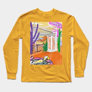 Americana - Cowboy in the pool Long Sleeve T-Shirt